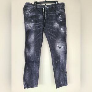 🇨🇦 DSQUARED2 Distressed Skater Jeans - Fits 40" Waist, Charcoal